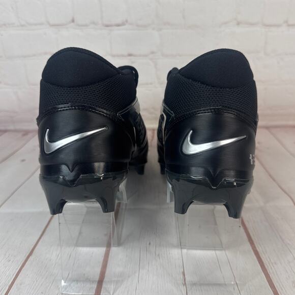 Nike Alpha Menace 4 Pro Black Smoke Grey Football Cleats Mens Sz 9 (FD7037-001) - Picture 8 of 10